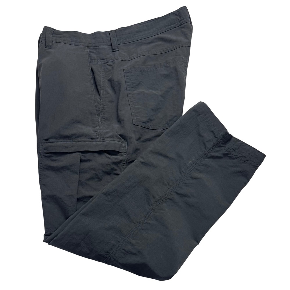 REI Sahara Mens Hiking Cargo Pants 34x30 Grey Nylon Lightweight Outdoor Trousers